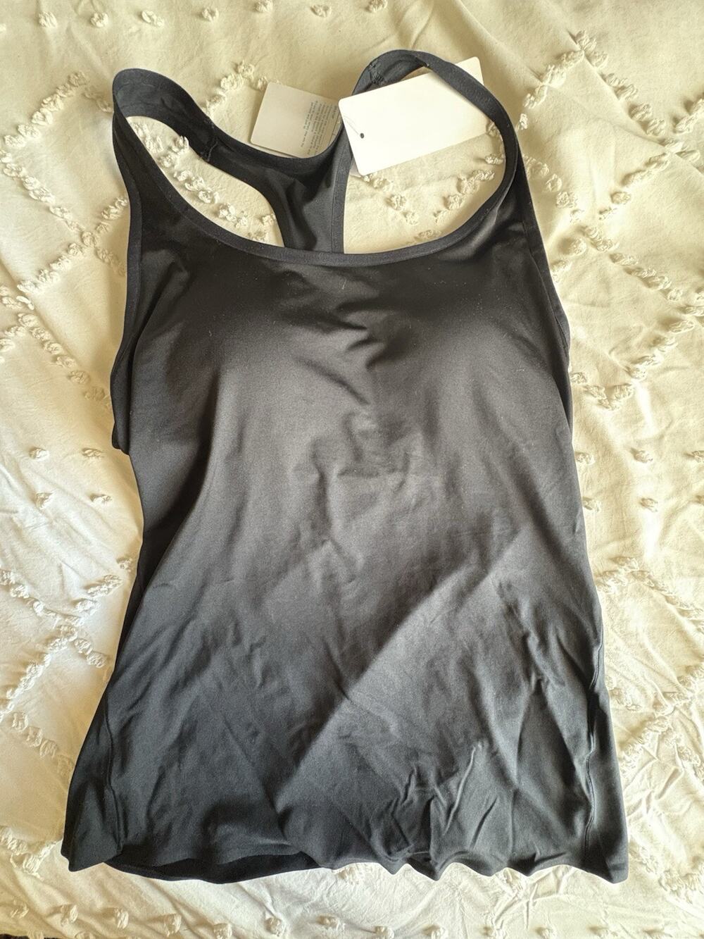 Uniqlo AIRism Seamless Bra Sleeveless Racerback Tank Top Black Size Small NWT
